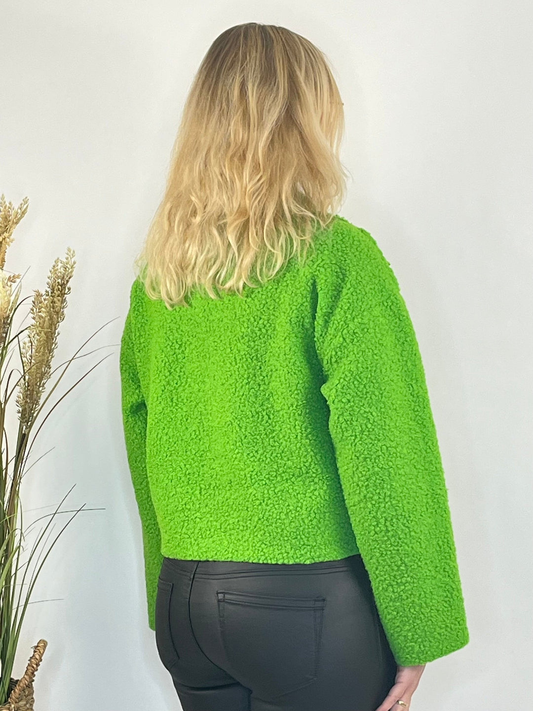 Teddy-Kurzjacke, grün von Bella Vita - Mode &amp; Lifestyle