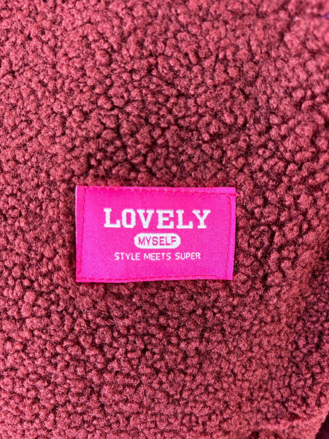 Teddyweste Lovely, bordeaux