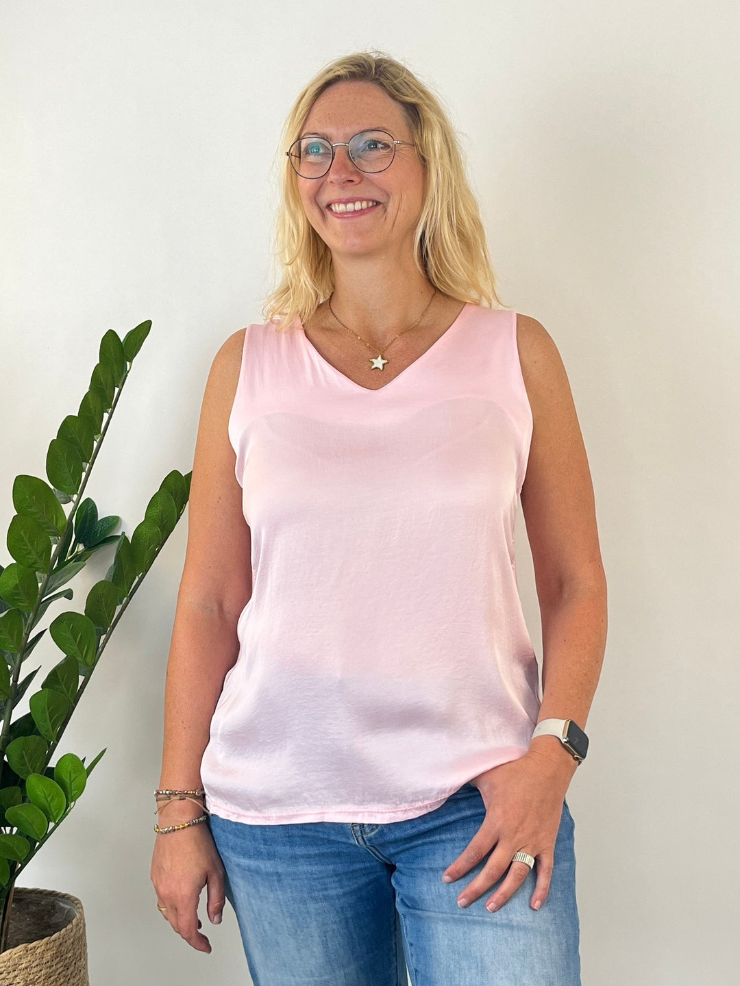 Top mit Seidenanteil, rosa von Bella Vita - Mode & Lifestyle