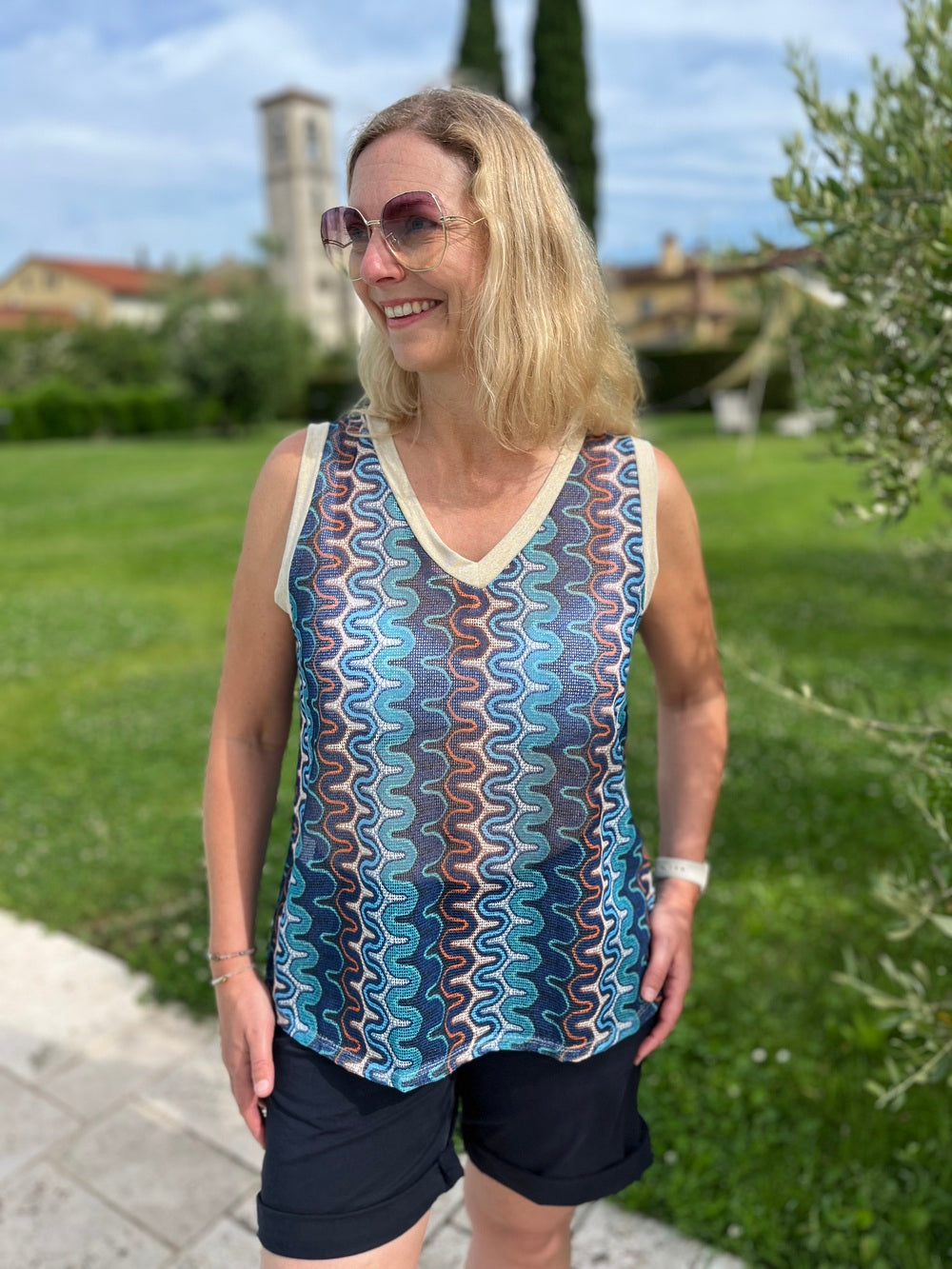 Top mit Zick-Zack-Muster von Bella Vita - Mode &amp; Lifestyle