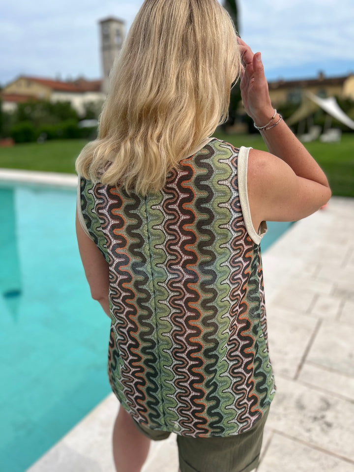 Top mit Zick-Zack-Muster von Bella Vita - Mode &amp; Lifestyle