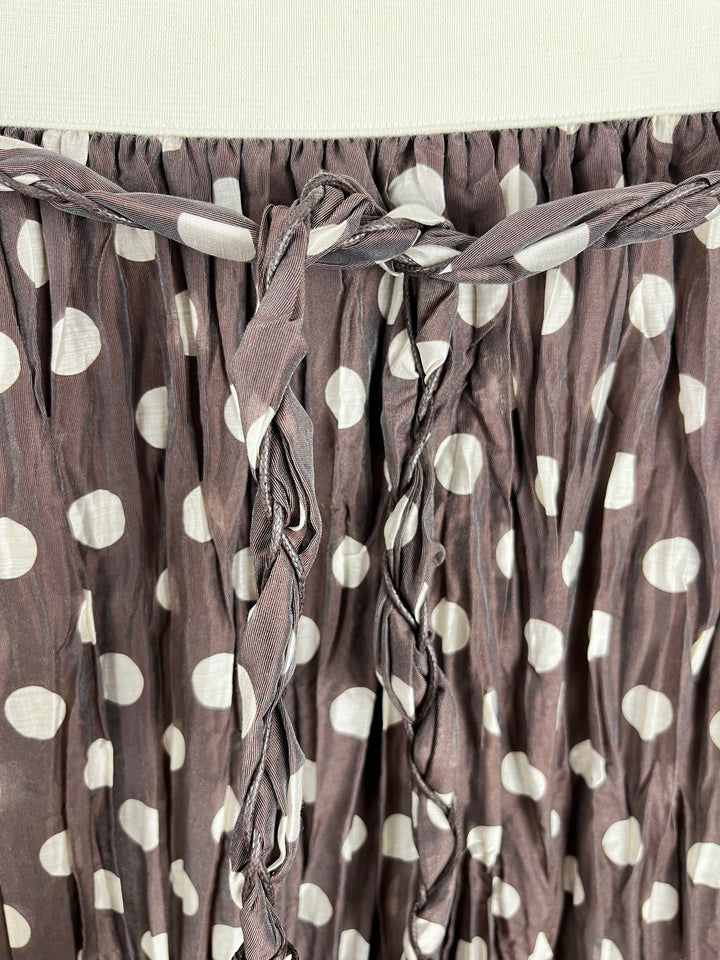 Tupfenrock im Knitterlook, braun von Bella Vita - Mode &amp; Lifestyle