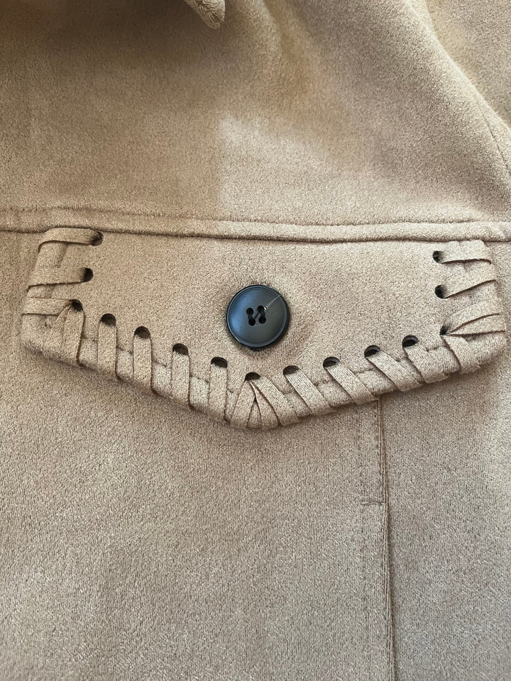 Velours-Jacke mit Flecht-Details, beige von Bella Vita - Mode &amp; Lifestyle