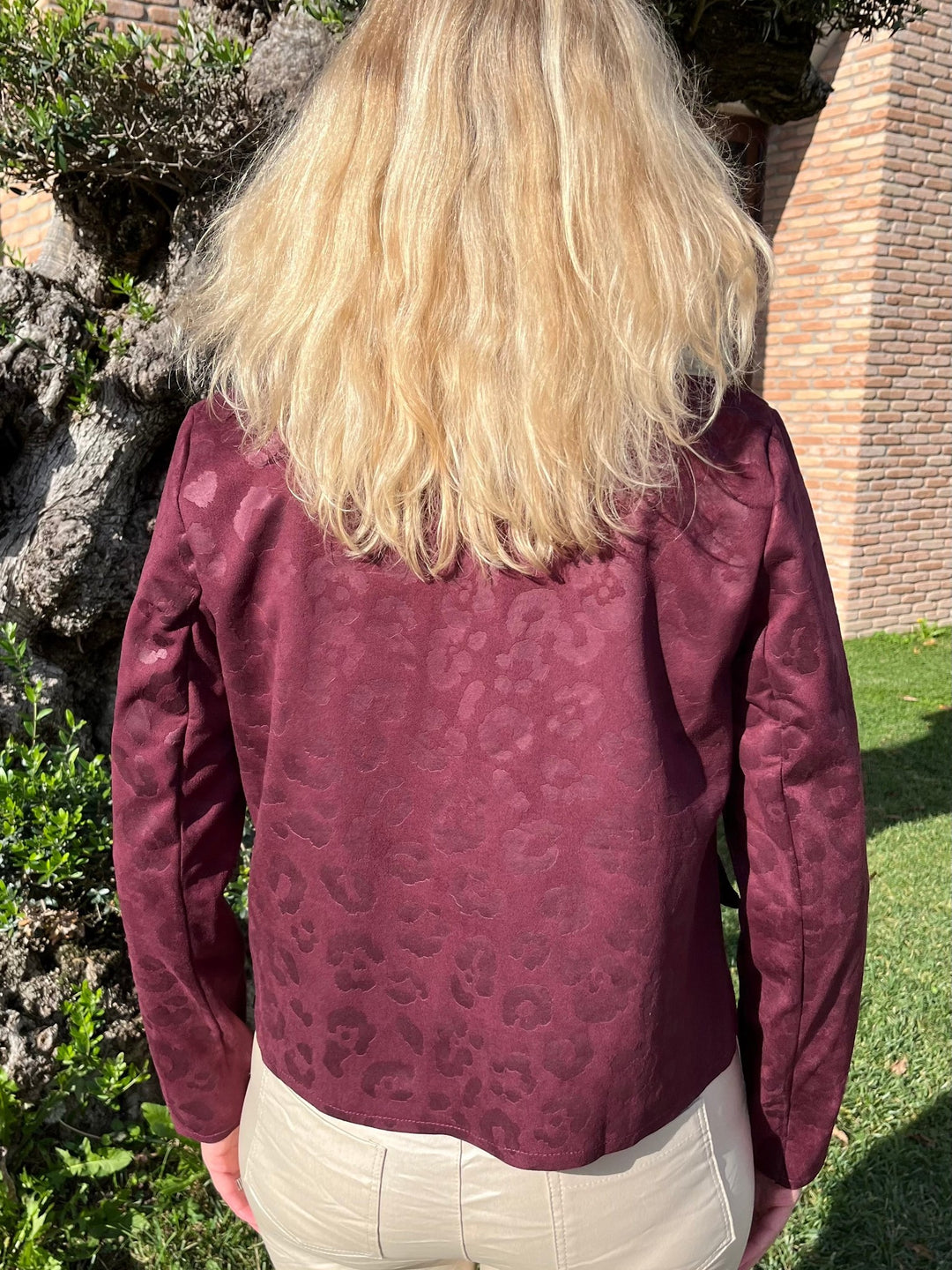 Veloursimitat-Blazer Leo, bordeaux von Bella Vita - Mode &amp; Lifestyle