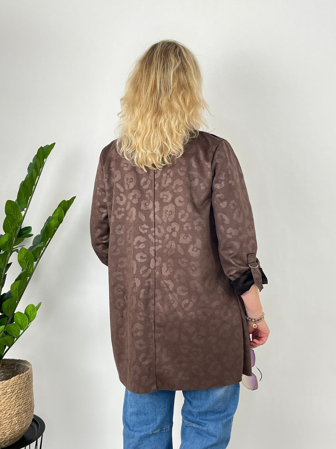 Veloursimitat-Longblazer Leo, braun von Bella Vita - Mode &amp; Lifestyle