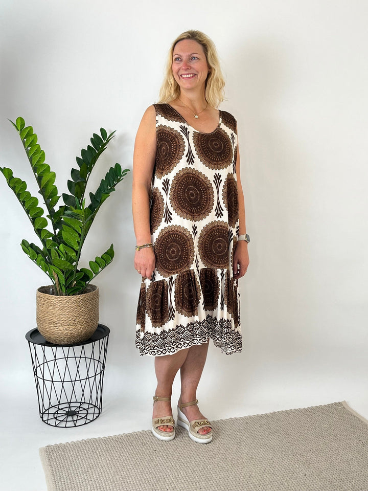 Viskosekleid "Boho Mandala", braun von Bella Vita - Mode &amp; Lifestyle