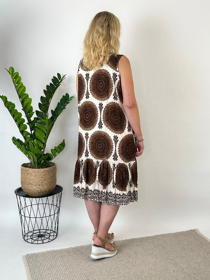 Viskosekleid "Boho Mandala", braun von Bella Vita - Mode &amp; Lifestyle