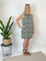 Viskosekleid mit grafischem Druck, khaki von Bella Vita - Mode & Lifestyle