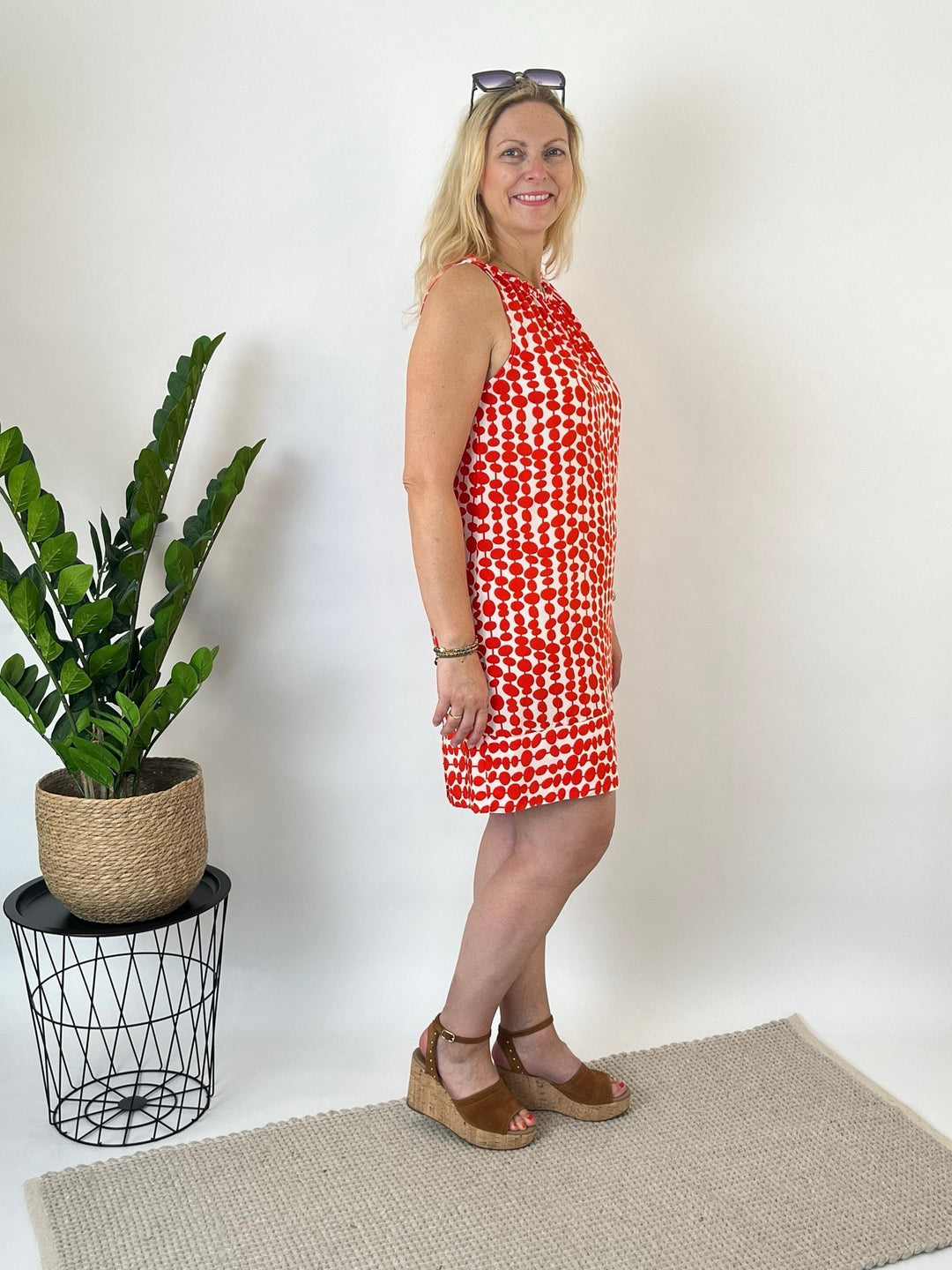 Viskosekleid mit grafischem Druck, rot von Bella Vita - Mode &amp; Lifestyle