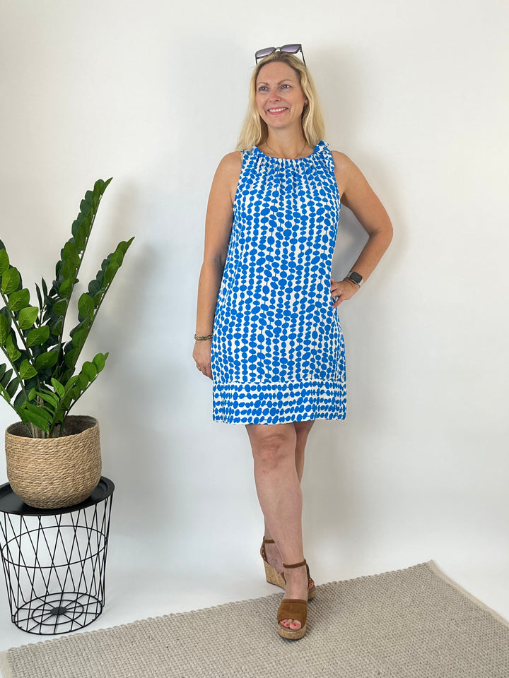Viskosekleid mit grafischem Druck, türkis von Bella Vita - Mode &amp; Lifestyle