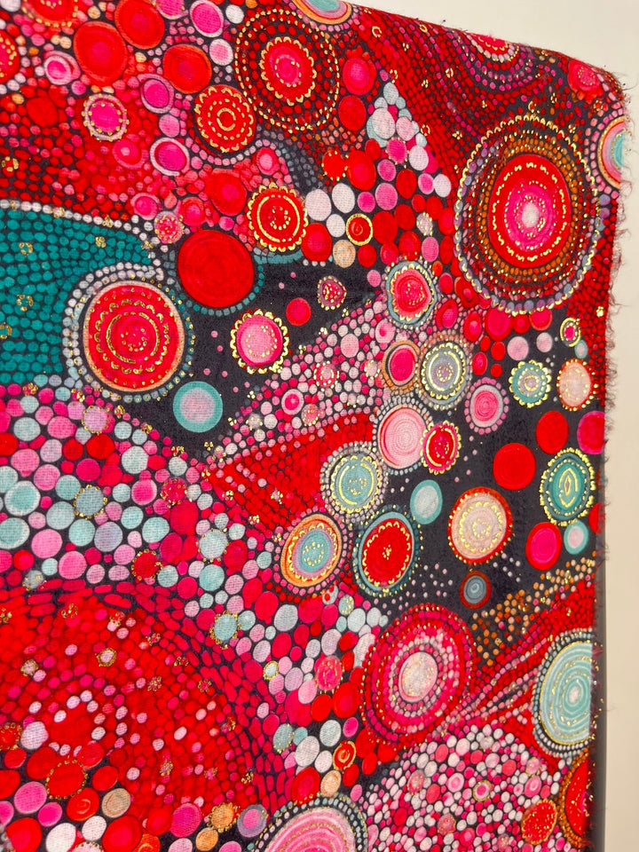 Viskoseschal Circle Art, bordeaux von Bella Vita - Mode &amp; Lifestyle