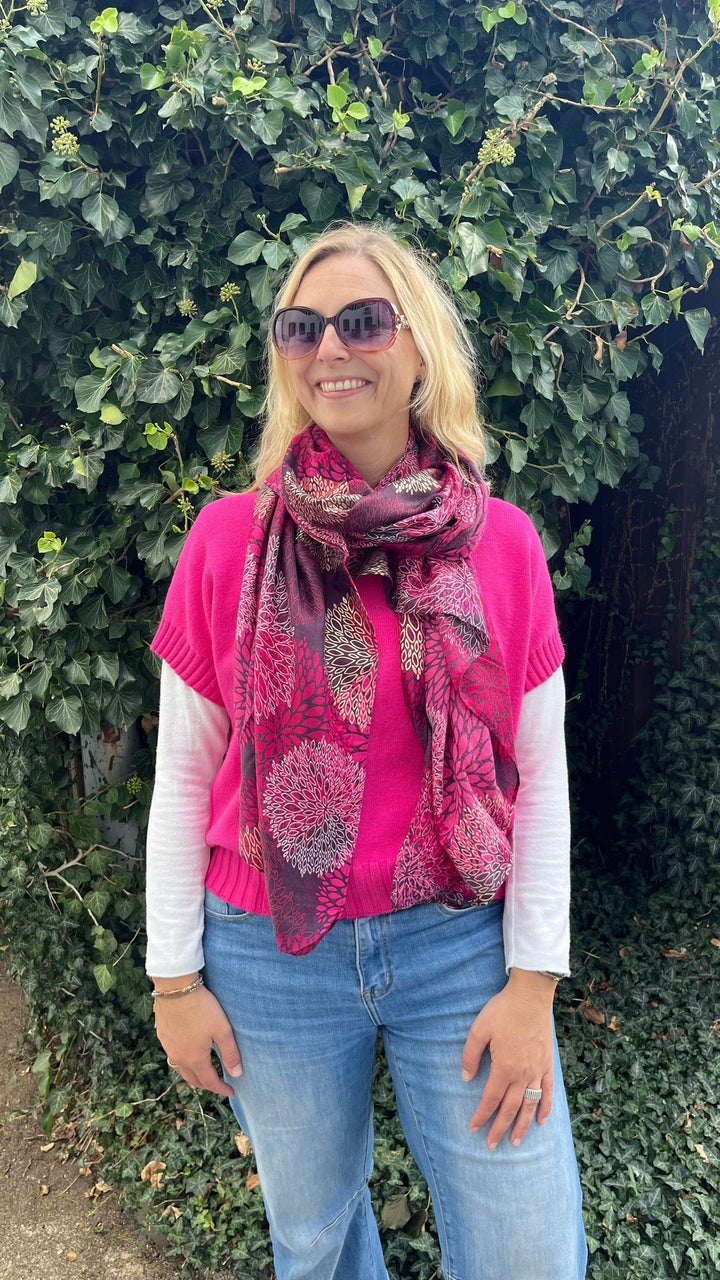 Viskoseschal Flower Art, pink von Bella Vita - Mode &amp; Lifestyle