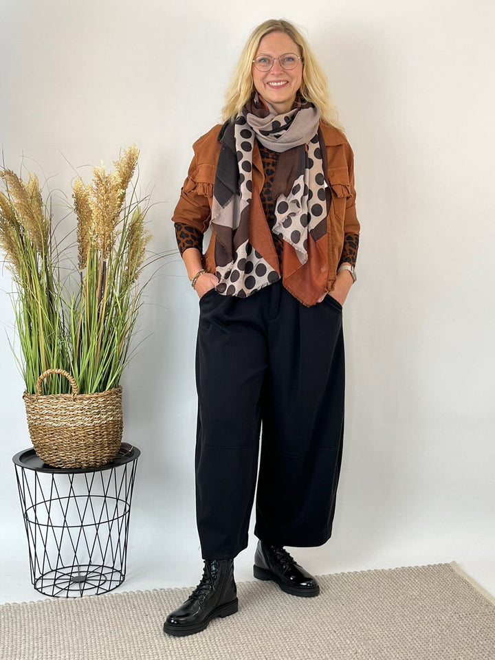 Viskoseschal Modern Dots, rostrot von Bella Vita - Mode &amp; Lifestyle