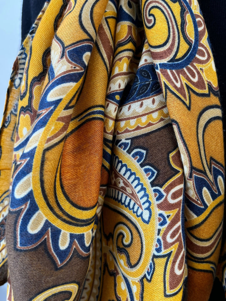 Viskoseschal Paisley, curry von Bella Vita - Mode &amp; Lifestyle