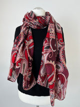 Viskoseschal Paisley, rot von Bella Vita - Mode & Lifestyle