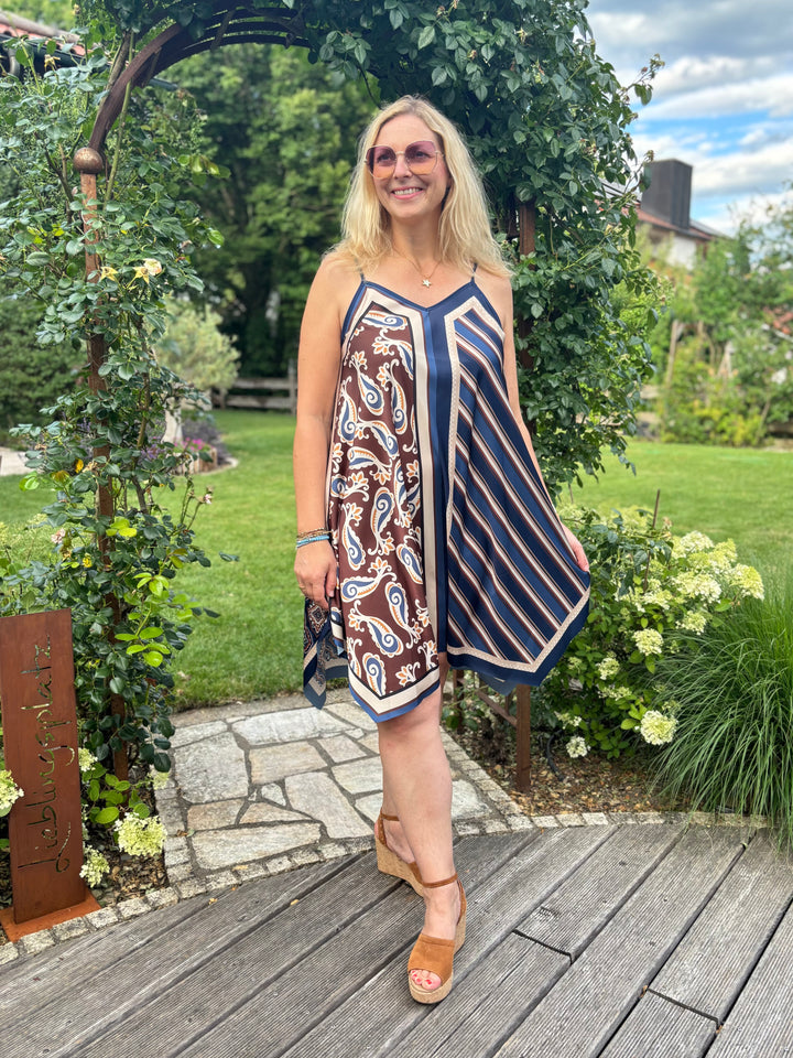 Wendekleid im Printmix, marine