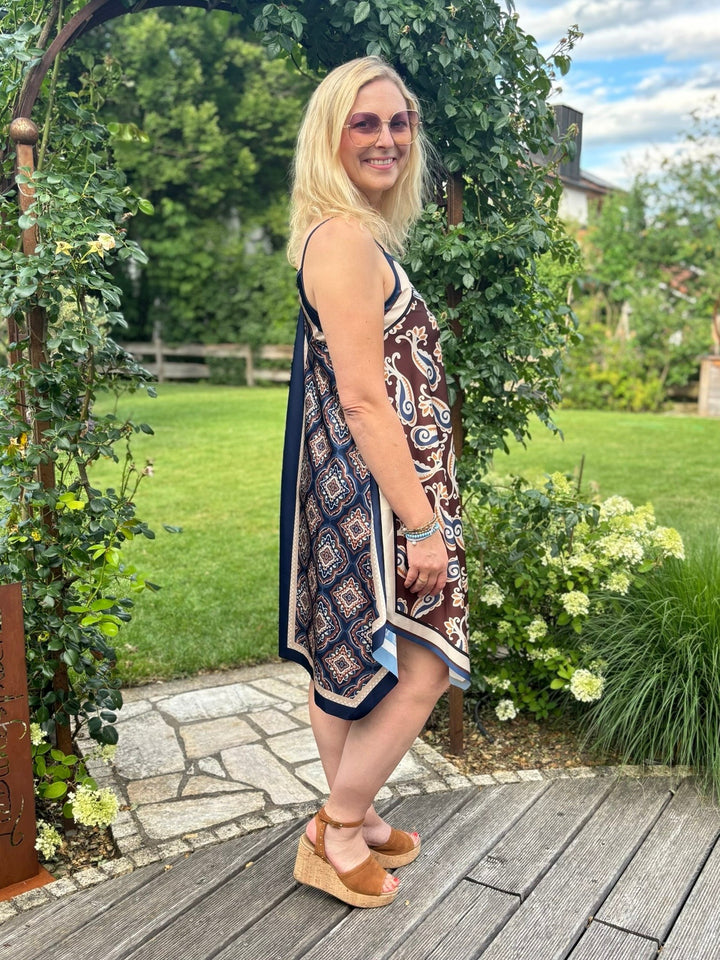Wendekleid im Printmix, marine