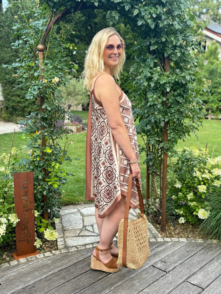 Wendekleid im Printmix, taupe von Bella Vita - Mode &amp; Lifestyle