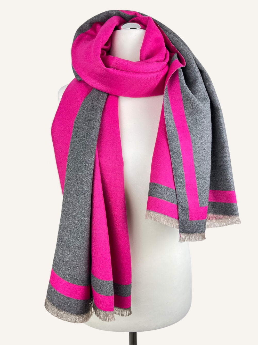 Wendeschal, pink-grau von Bella Vita - Mode &amp; Lifestyle