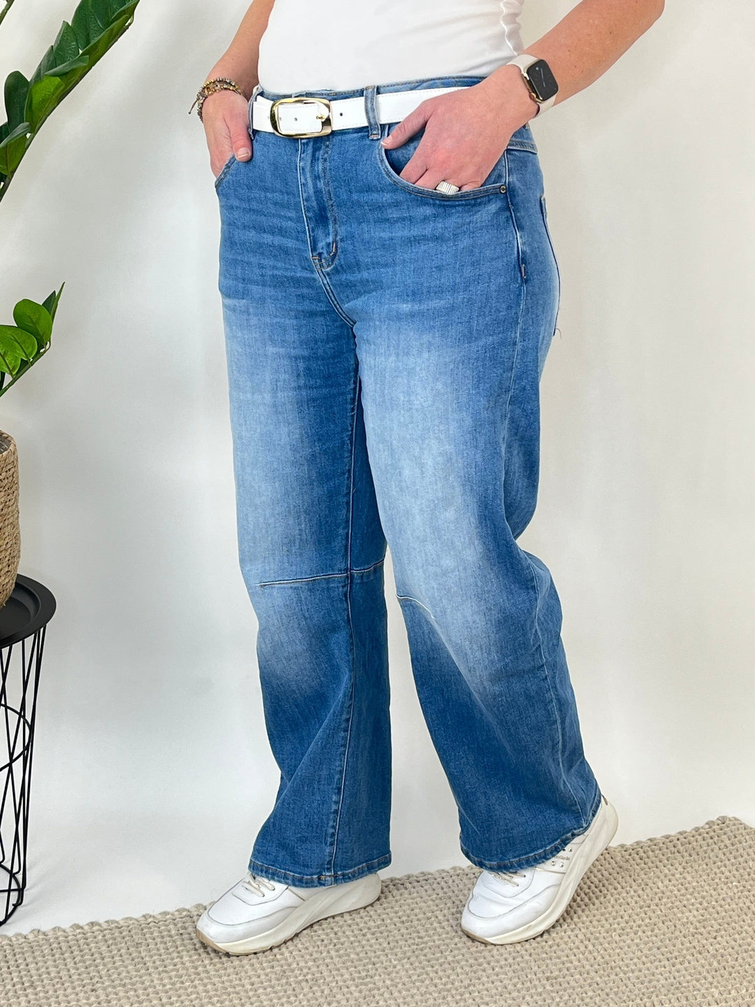 Wide-Leg-Jeans, blue denim von Bella Vita - Mode &amp; Lifestyle