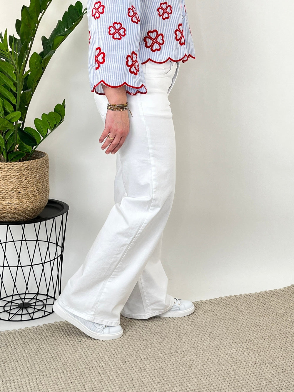Wide-Leg-Jeans, weiß von Bella Vita - Mode & Lifestyle