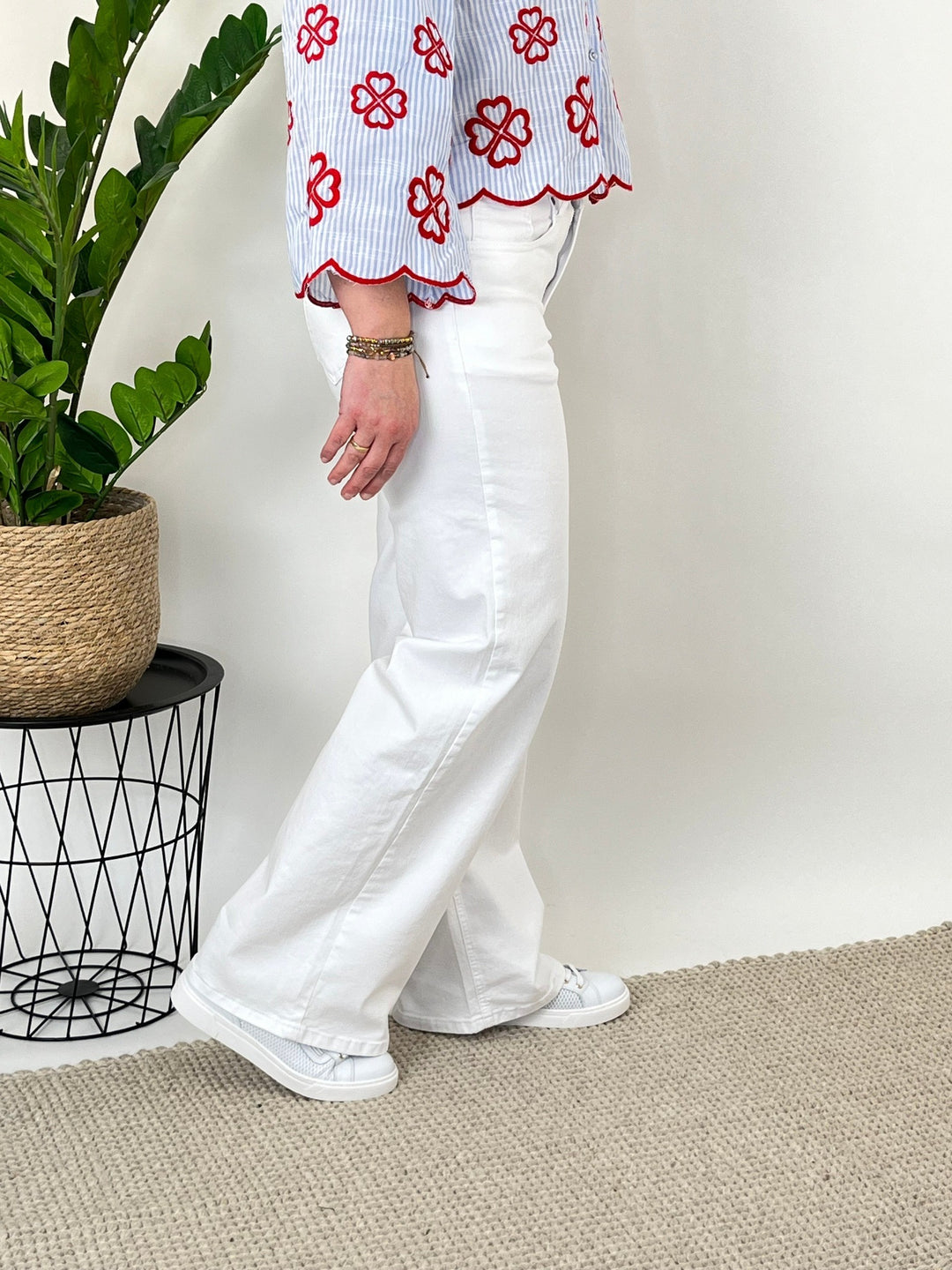Wide-Leg-Jeans, weiß von Bella Vita - Mode &amp; Lifestyle