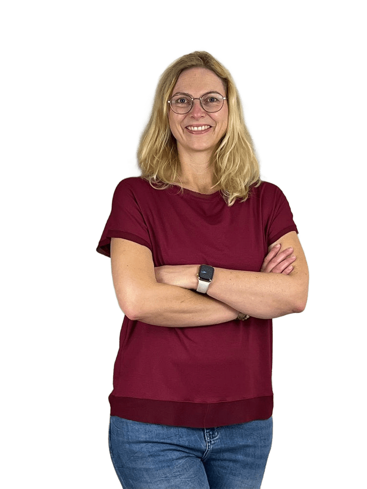 Basicshirt mit Chiffonkante