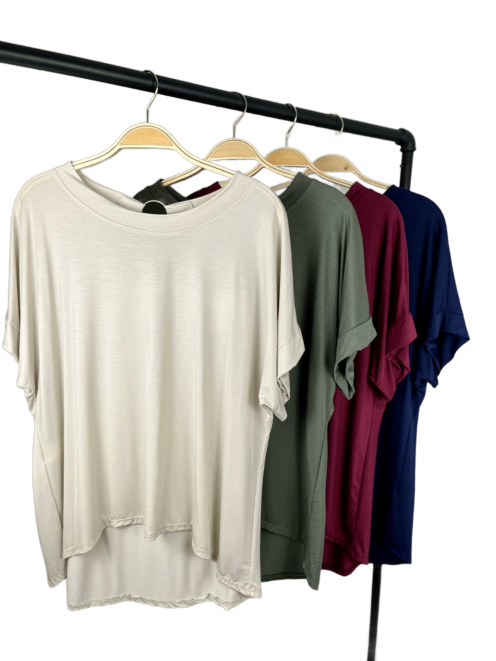 Basicshirt mit Zierring hinten