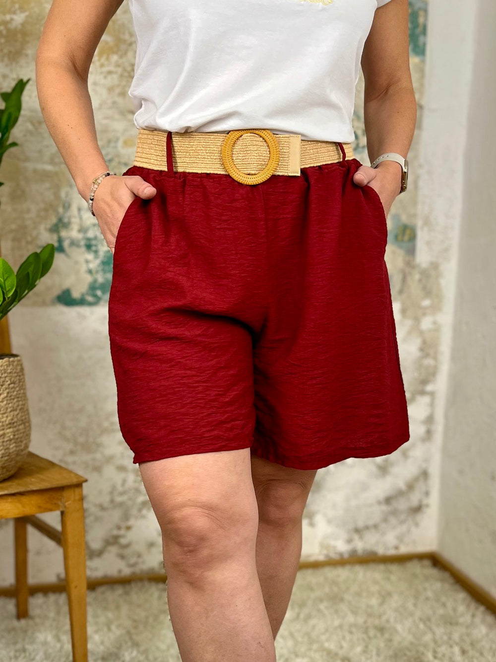 Shorts mit elastischem Gürtel