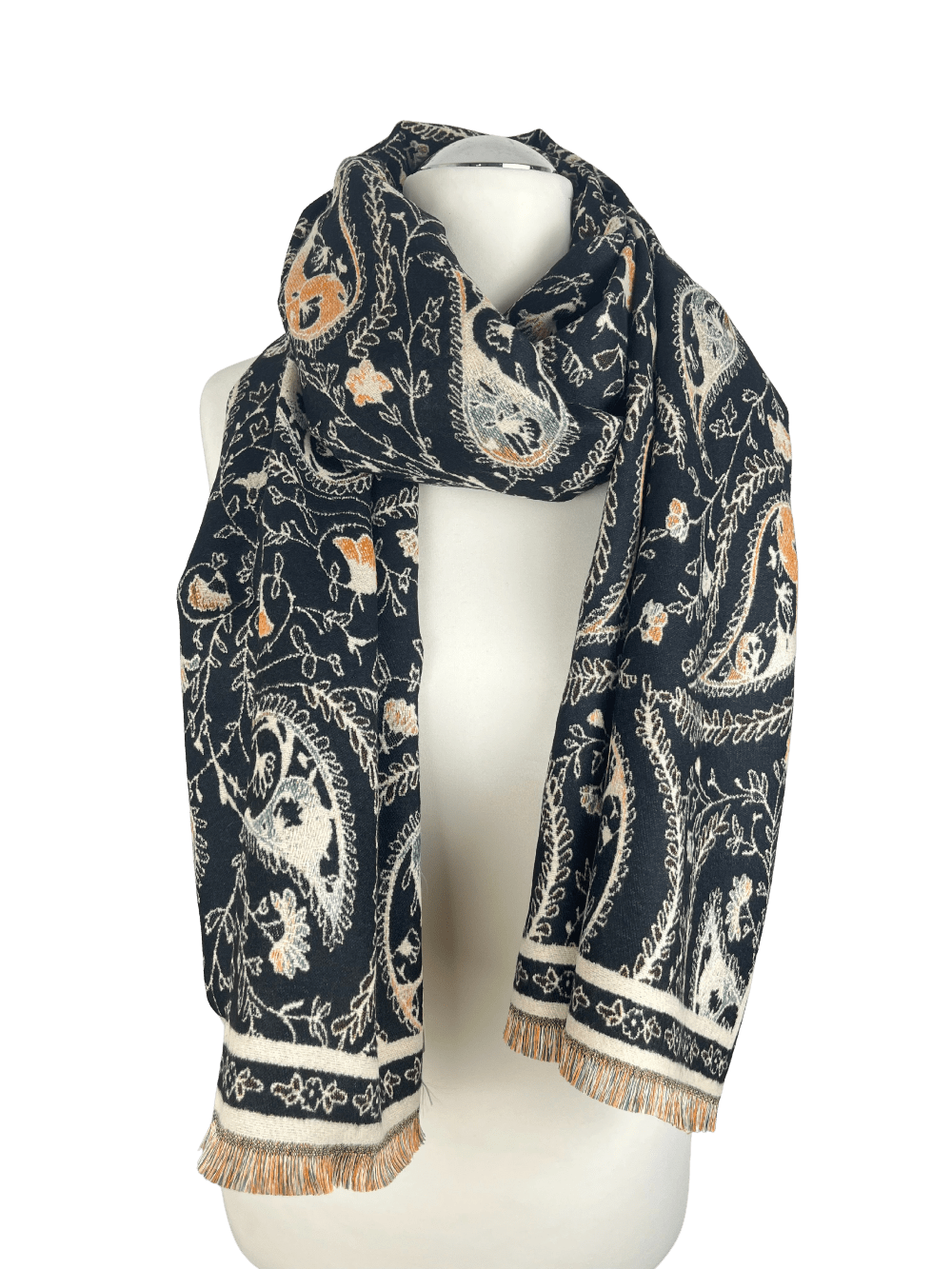 Schal mit Paisleymuster, schwarz von Bella Vita - Mode & Lifestyle