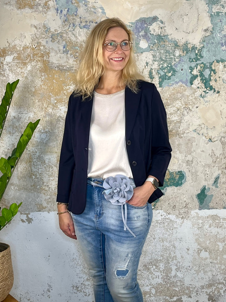 Jersey-Blazer, marine