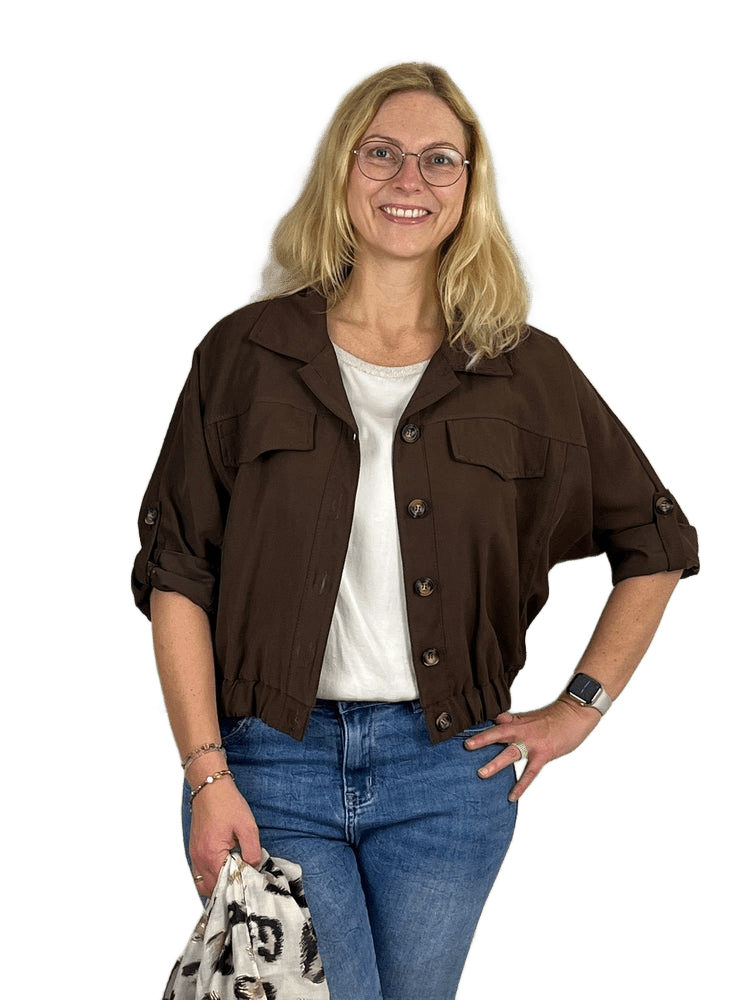 Blousonjacke kurze Form, braun