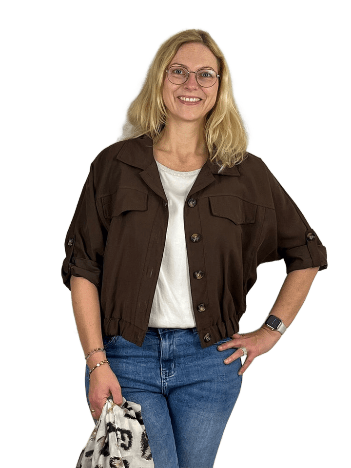 Blousonjacke kurze Form, braun