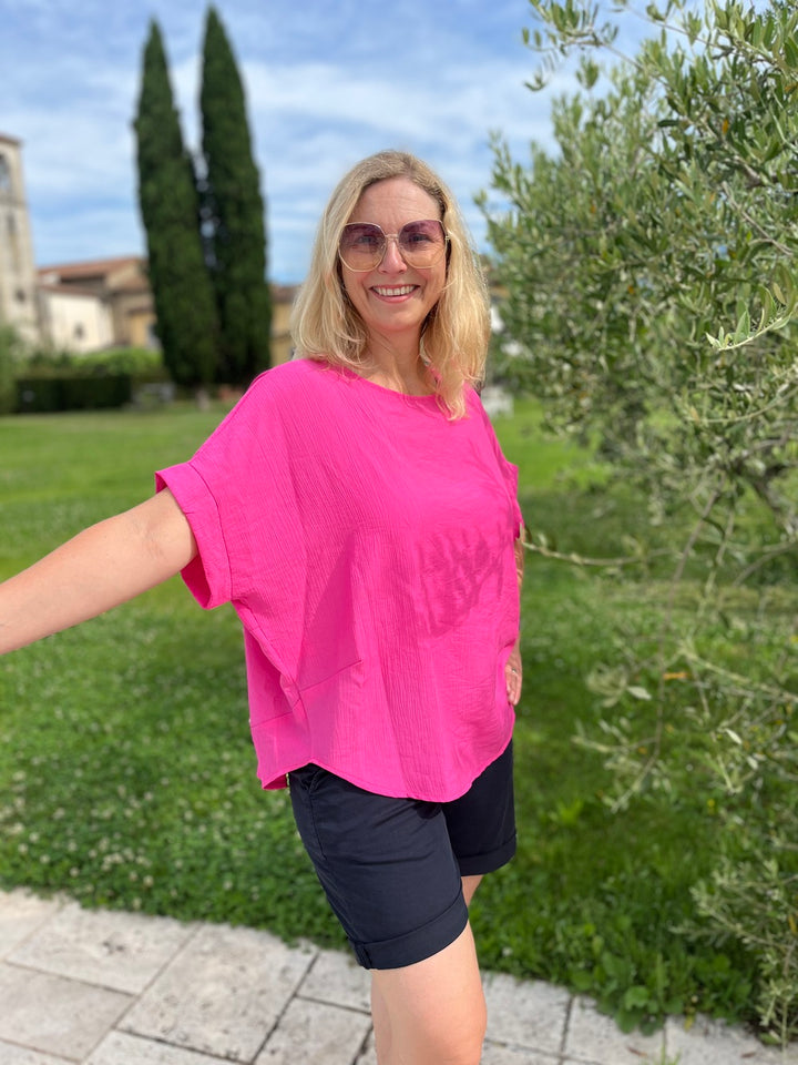 Oversize-Blusenshirt, pink