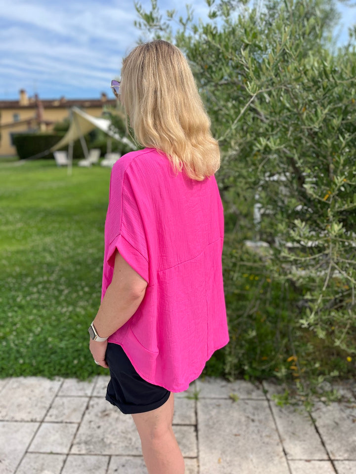 Oversize-Blusenshirt, pink