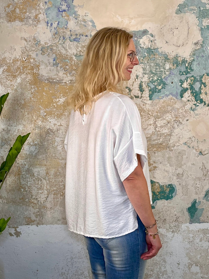 Oversize-Blusenshirt, uni