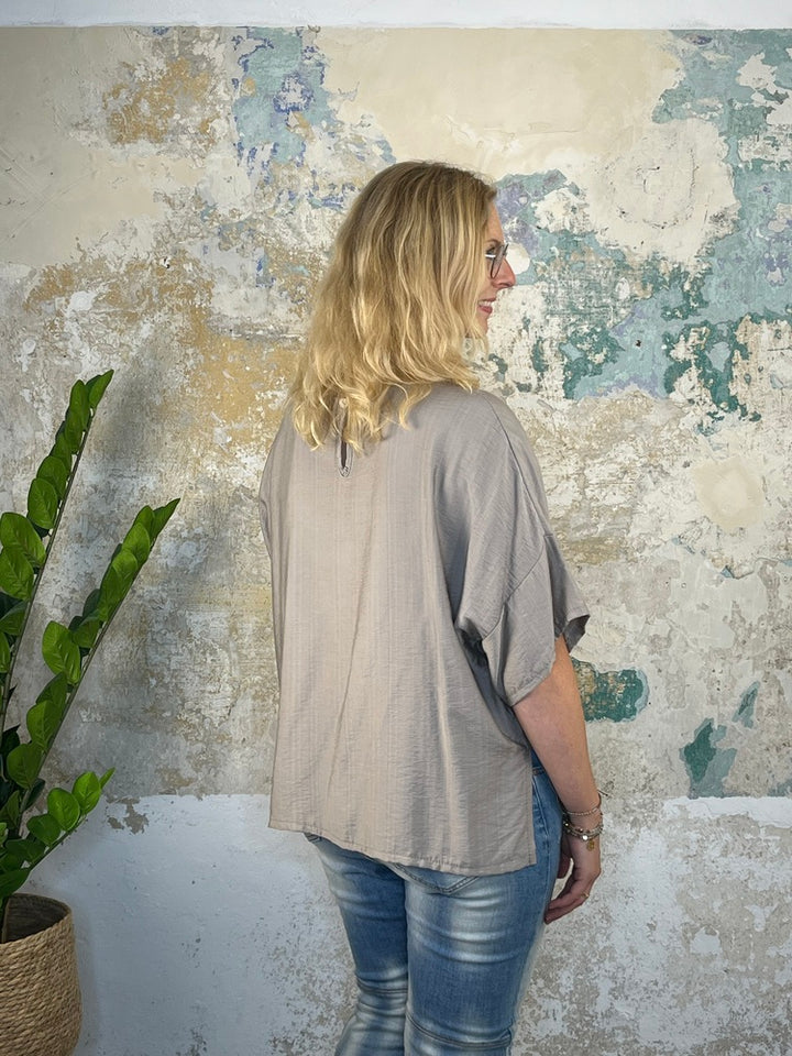 Oversize-Blusenshirt, uni