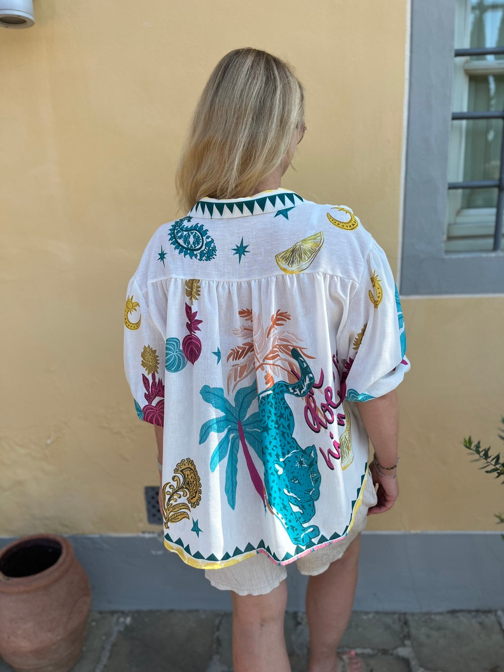 Blusentunika mit Alloverprint
