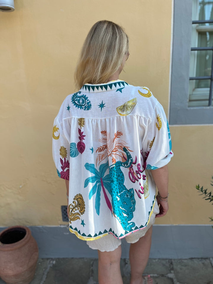 Blusentunika mit Alloverprint