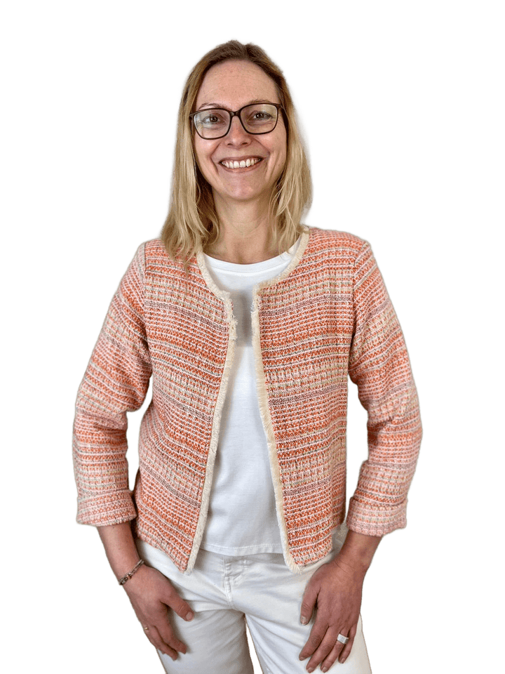 Bouclé-Blazer mit 3/4-Arm