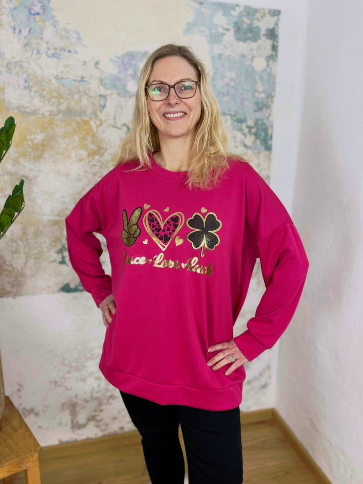 Sweatshirt "Peace Love Luck"