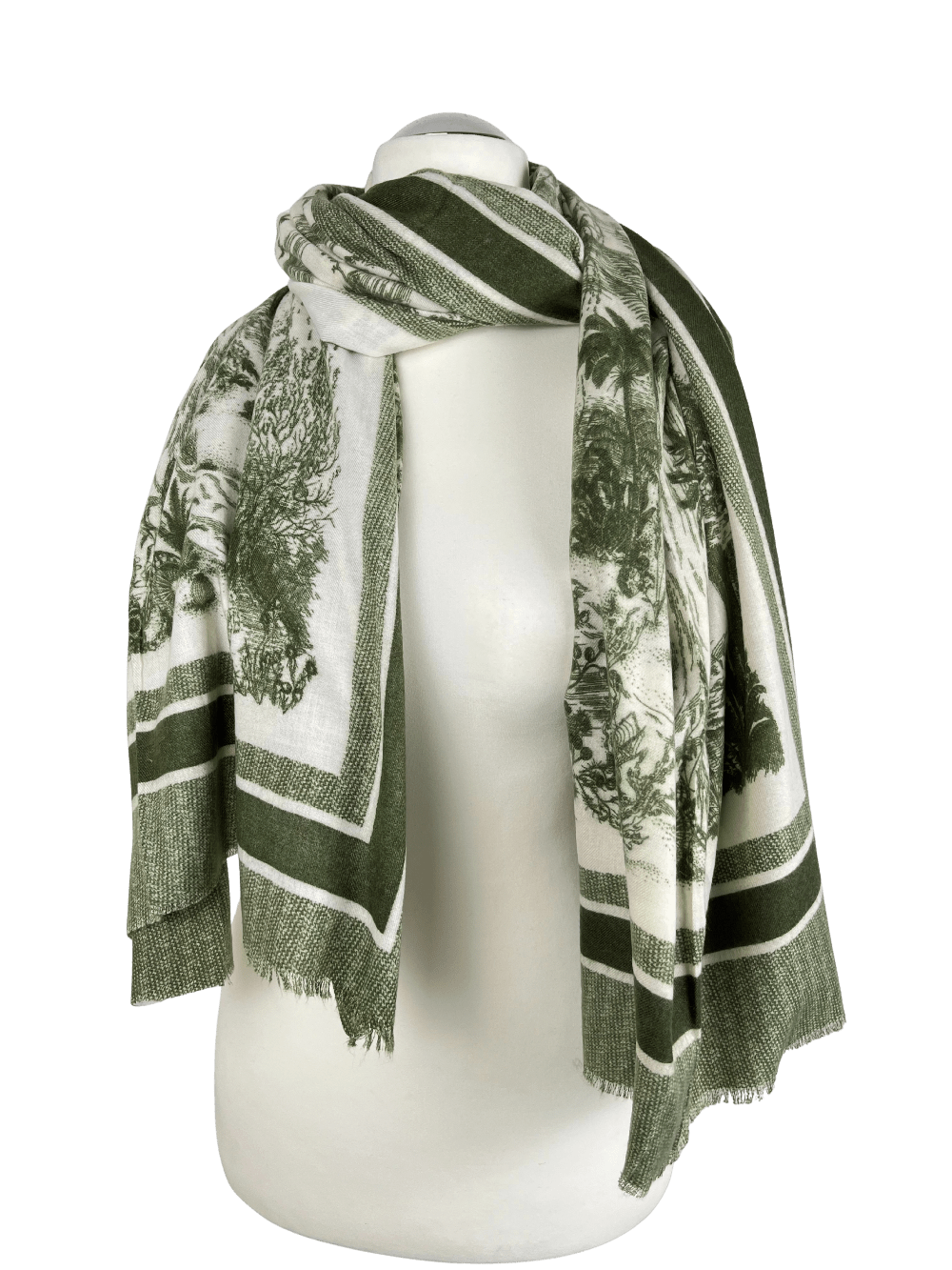 Schal "Landschaft", khaki von Bella Vita - Mode & Lifestyle