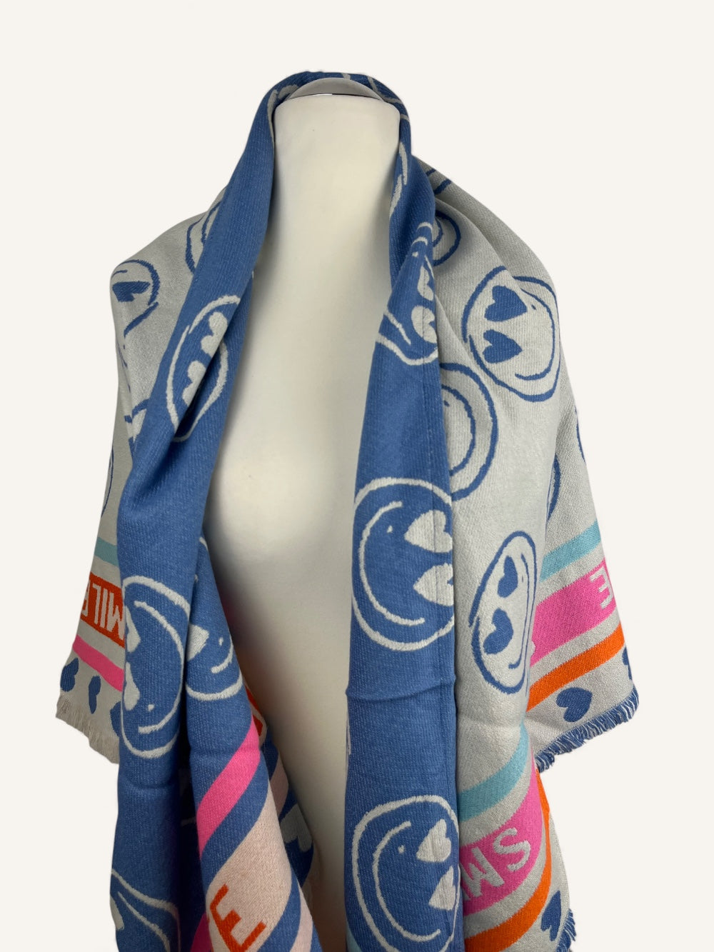 Dreieckstuch Smiley, blau von Bella Vita - Mode & Lifestyle