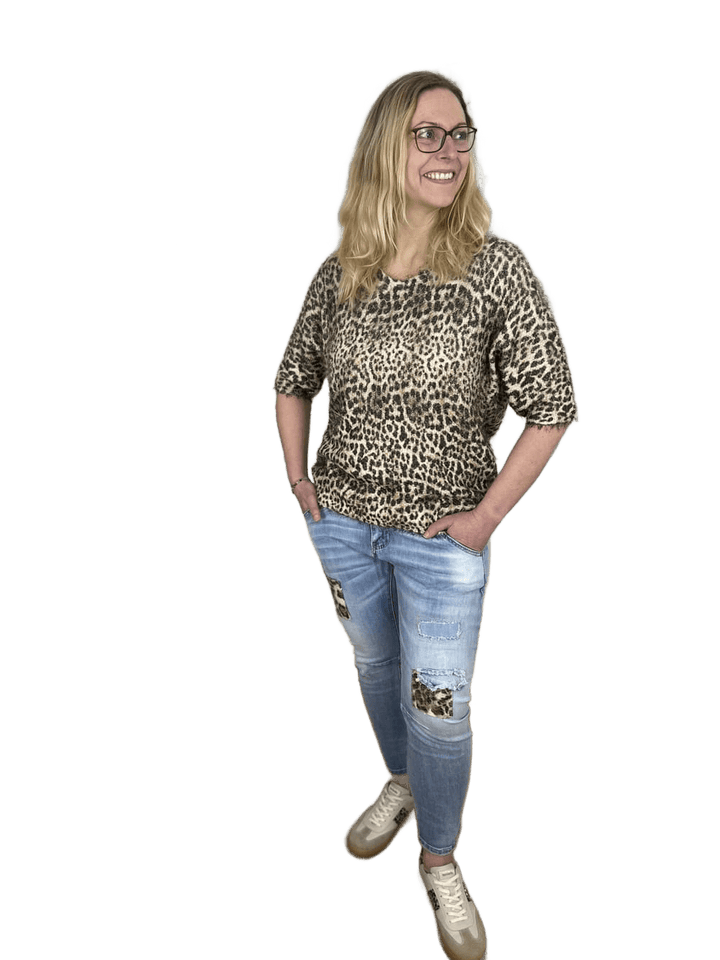 Druckpullover Kurzarm "Leo"