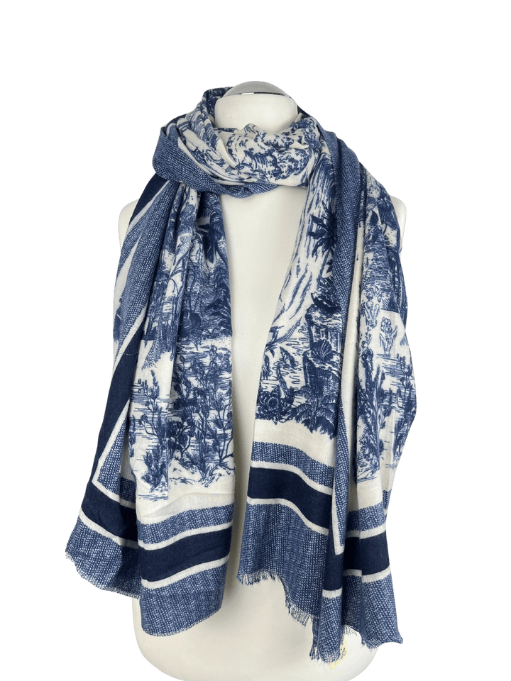 Schal "Landschaft", blau von Bella Vita - Mode & Lifestyle