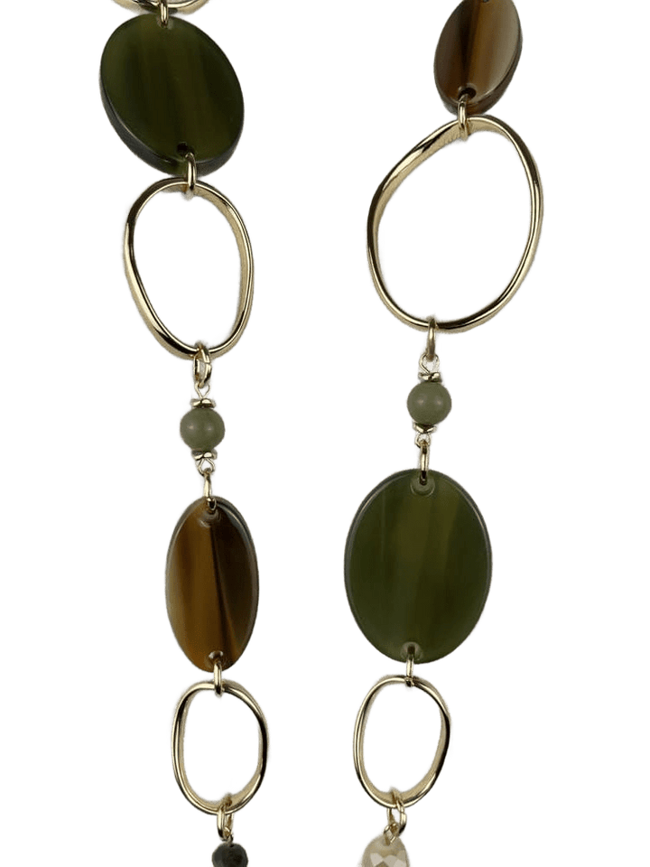 Gliederkette gold-khaki-braun