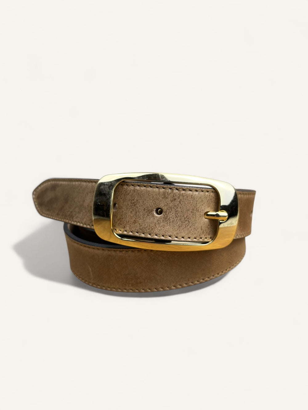 Echtledergürtel mit goldfarbener Schließe, cognac von Bella Vita - Mode & Lifestyle