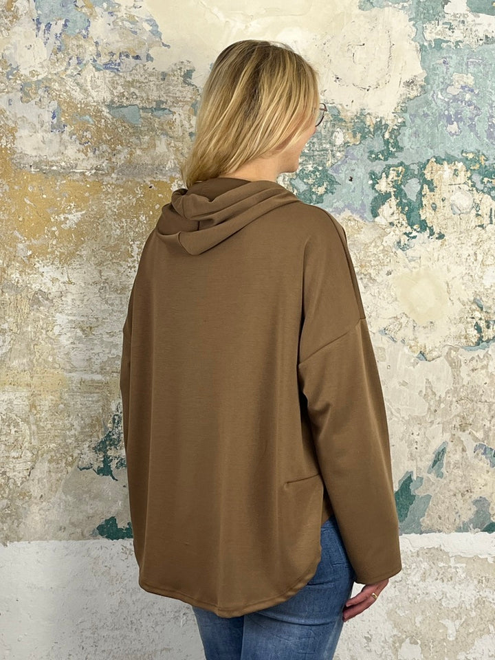 Hoodie "New York", cognac
