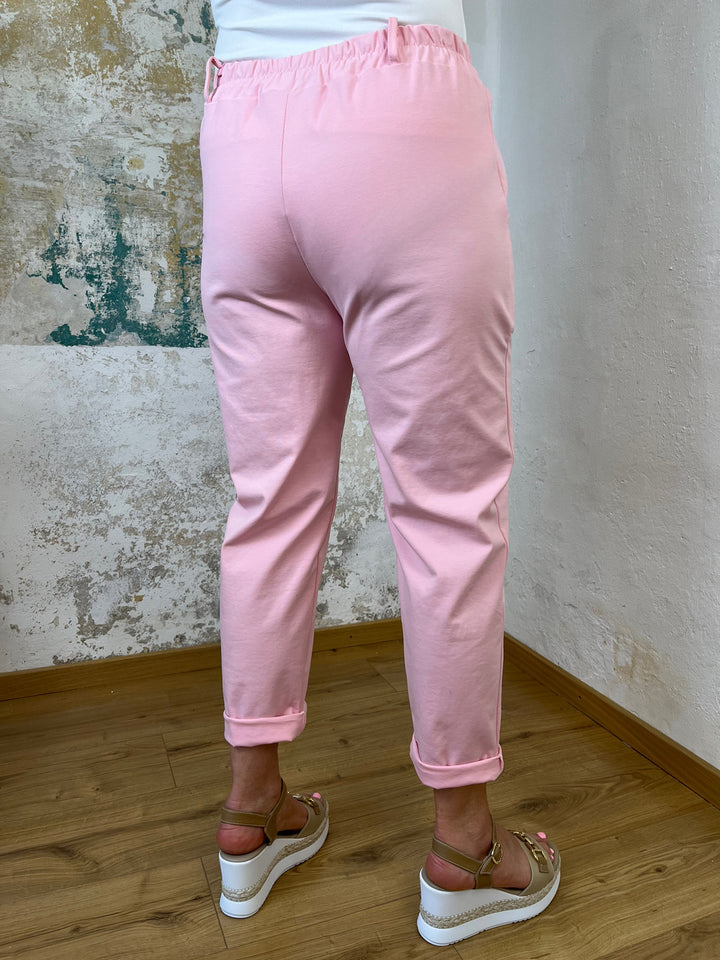 Jerseyhose mit Dehnbund und Einschubtaschen