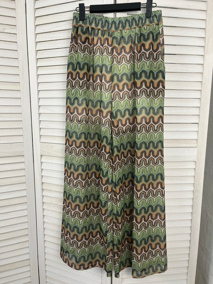 Schlupfhose mit Zick-Zack-Muster